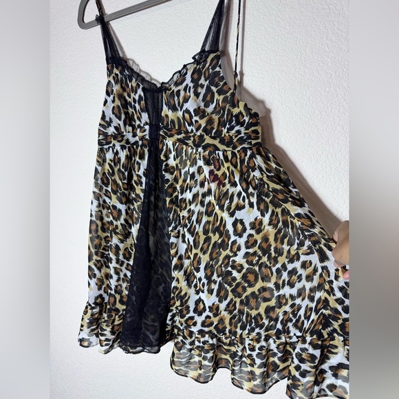 Betsey Johnson Intimates Leopard Print
Babydoll Chemise Lingerie Size Large - Picture 5 of 7